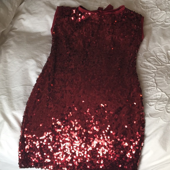 Red Sequin Valentine Dress - Picture 1 of 3